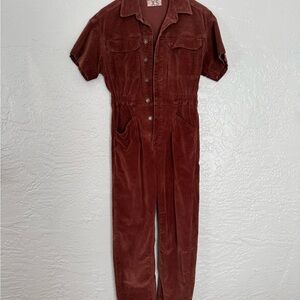 Women's Corduroy Chocolate Brown Jumpsuit